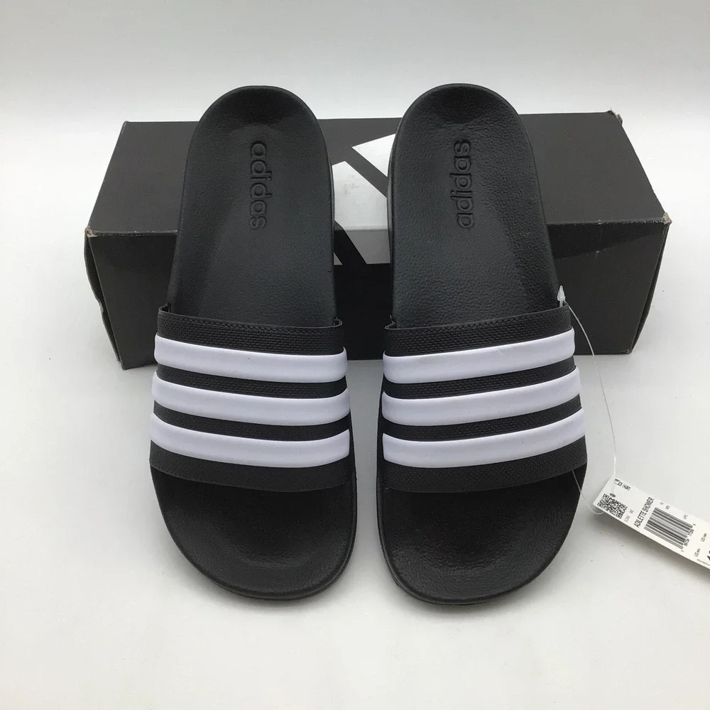 Adidas Adilette Shower Slides Mens Size 10 Black GZ5922 Cloudfoam Sandals NEW